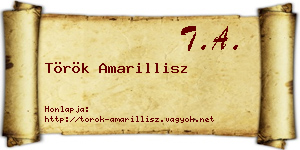 Török Amarillisz névjegykártya